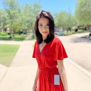Velvet Torch Red Dress Sz M
